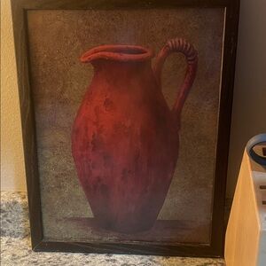 Rustic Red Pitcher Art Print